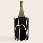 Abstract line art 22 Black And White Wine Chiller Gallery Image 3