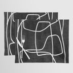 Abstract line art 22 Black And White Placemat Gallery Image 1