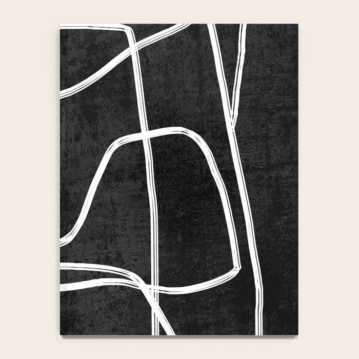 Abstract line art 22 Black And White Notebook Gallery Image 4