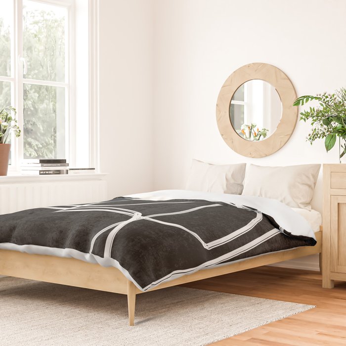 Abstract line art 22 Black And White Duvet Cover Gallery Image 2