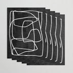 Abstract line art 22 Black And White Wrapping Paper Gallery Image 3