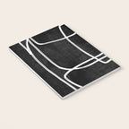 Abstract line art 22 Black And White Notebook Gallery Image 3
