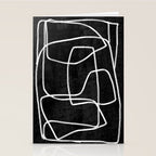 Abstract line art 22 Black And White Stationery Card Gallery Image 2