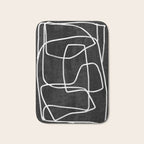 Abstract line art 22 Black And White Bath Mat Gallery Image 1