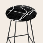 Abstract line art 22 Black And White Stool Gallery Image 2