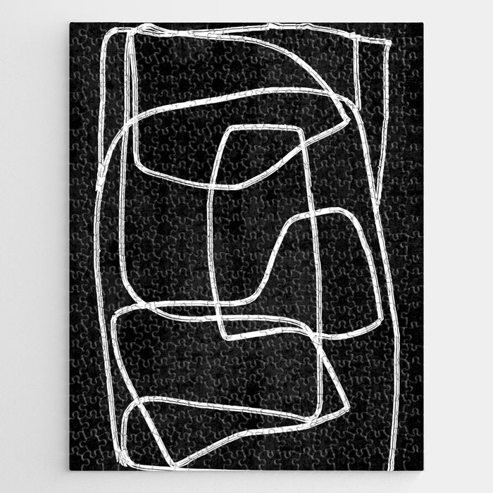 Abstract line art 22 Black And White Jigsaw Puzzle Gallery Image 1
