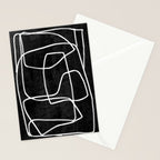 Abstract line art 22 Black And White Stationery Card Gallery Image 2