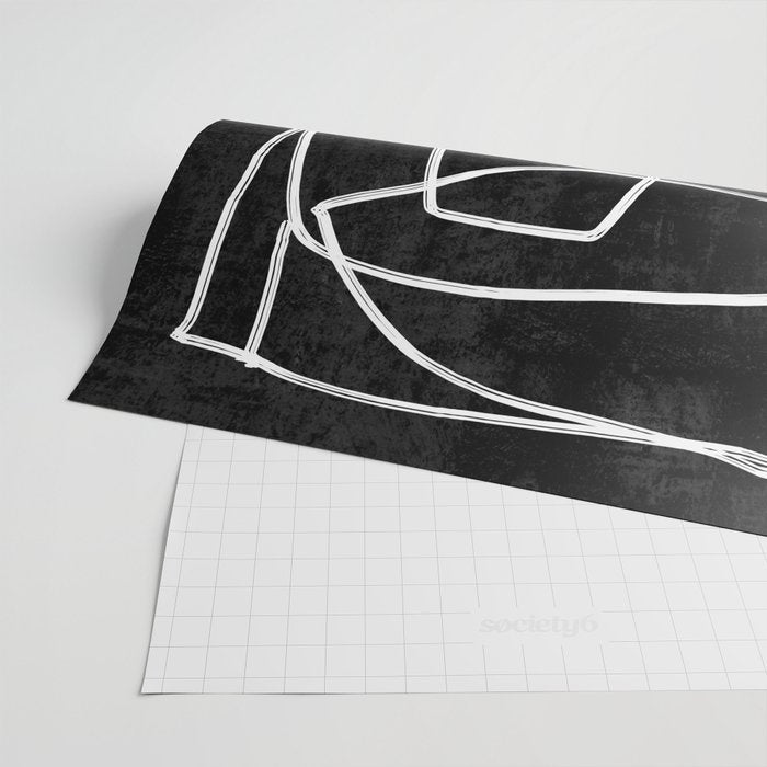 Abstract line art 22 Black And White Wrapping Paper Gallery Image 2