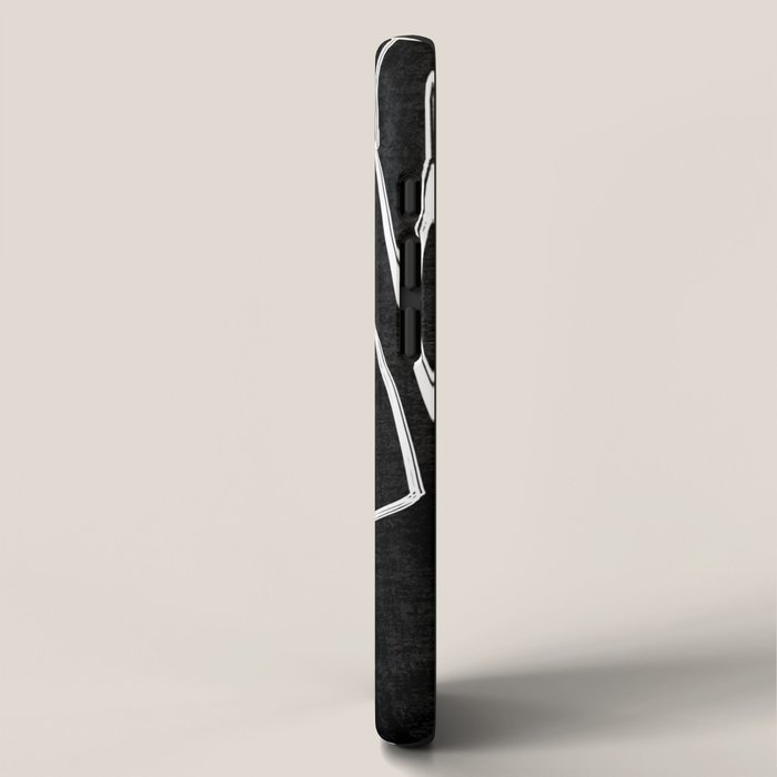Abstract line art 22 Black And White iPhone Case Gallery Image 2