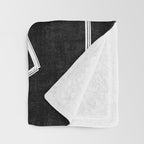 Abstract line art 22 Black And White Throw Blanket Gallery Image 3