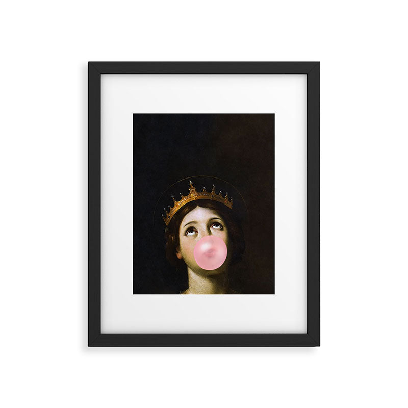 Bubblegum Queen Vintage Painting Altered Art Wall print Framed Art Print Gallery Image 5