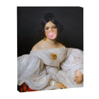 Louise Bubblegum Renaissance Portrait  Eclectic Altered Famous Wall Art Canvas Print Gallery Image 6