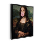  Mona Lisa Bubble Gum Framed Canvas Print Gallery Image 2