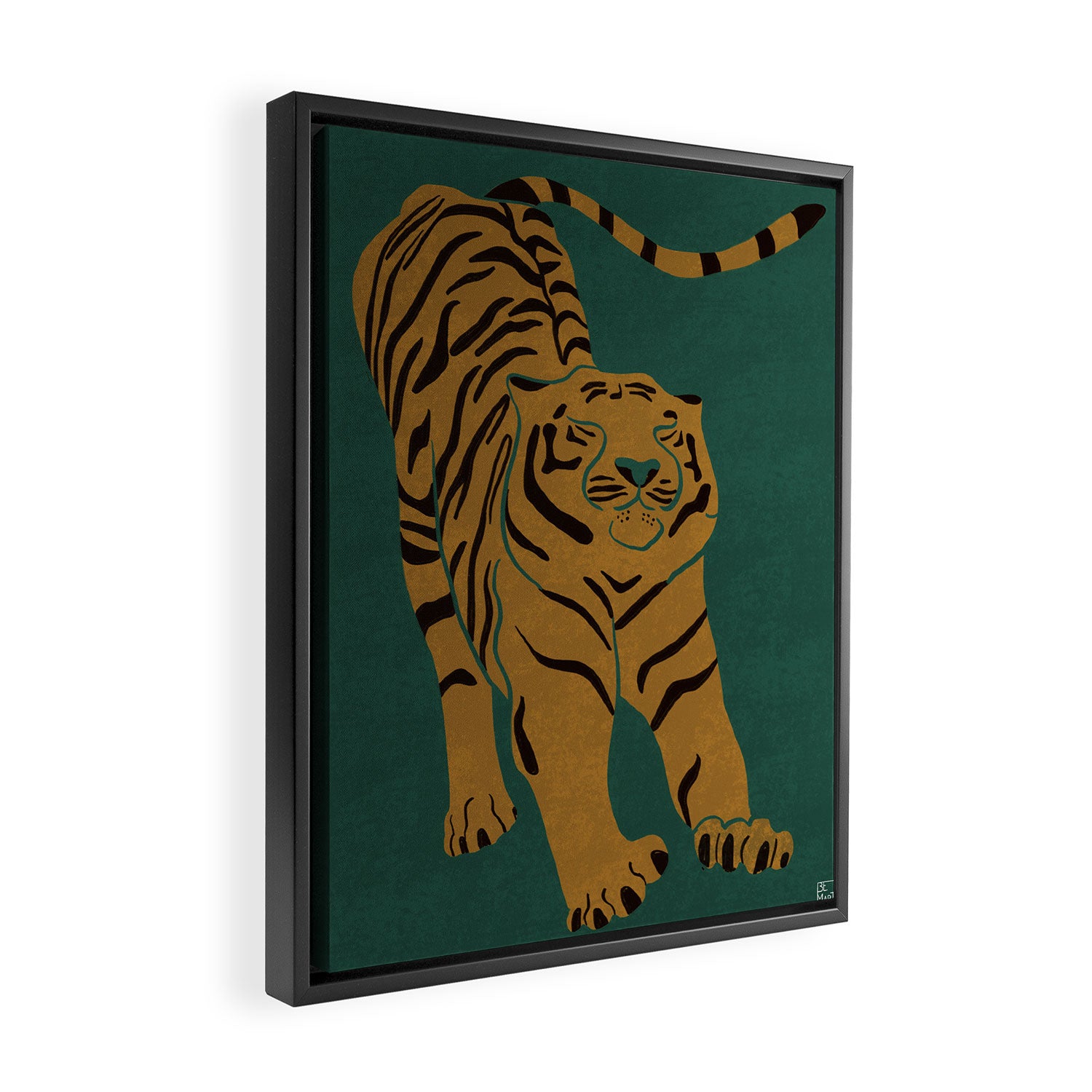 Tiger Doesn't Lose Sleep Framed Canvas Print Gallery Image 2