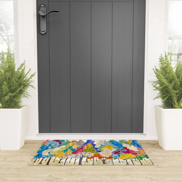 Trees, Long Row Welcome Mat Gallery Image 3