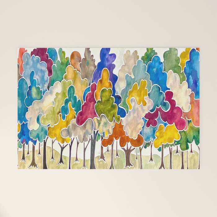 Trees, Long Row Welcome Mat