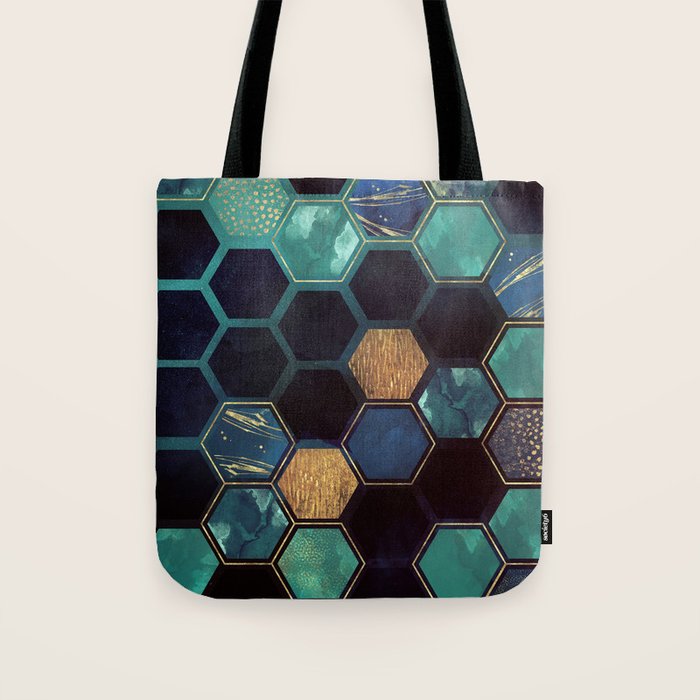 Blue & Gold Tote Bag Gallery Image 1