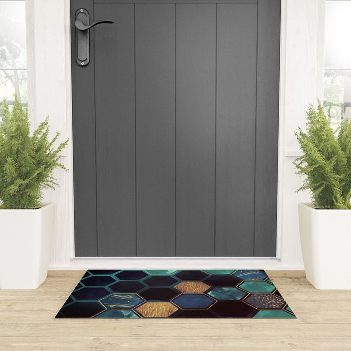Blue & Gold Welcome Mat Gallery Image 3