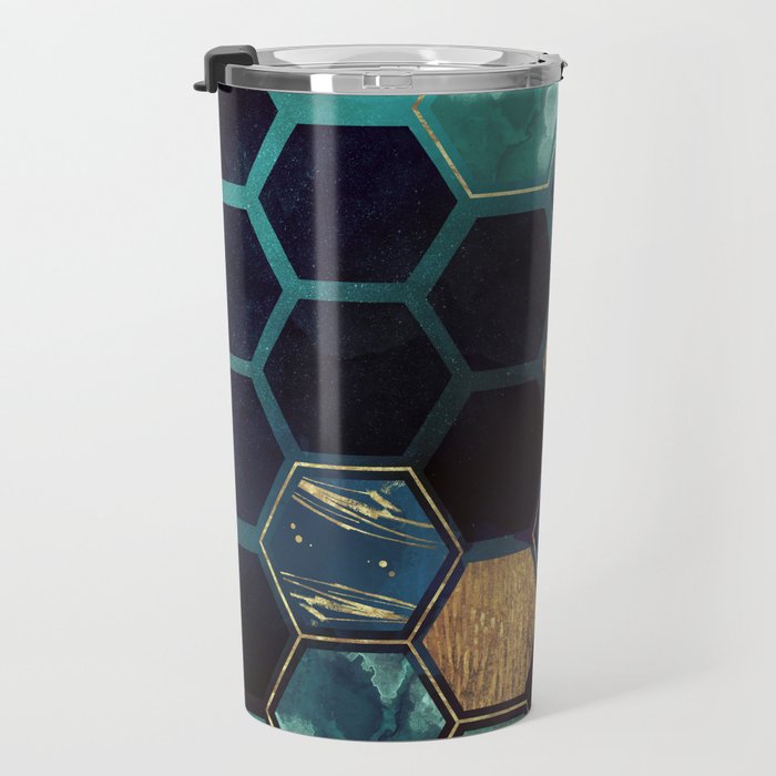 Blue & Gold Travel Mug Gallery Image 3