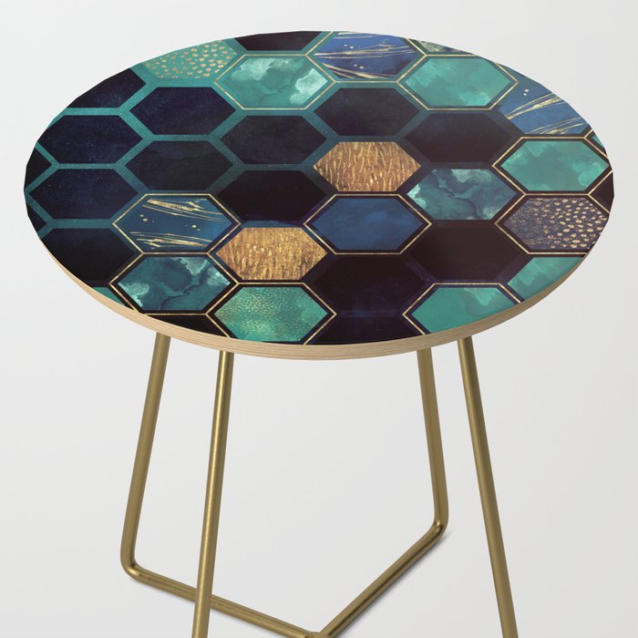 Blue & Gold Side Table Gallery Image 2