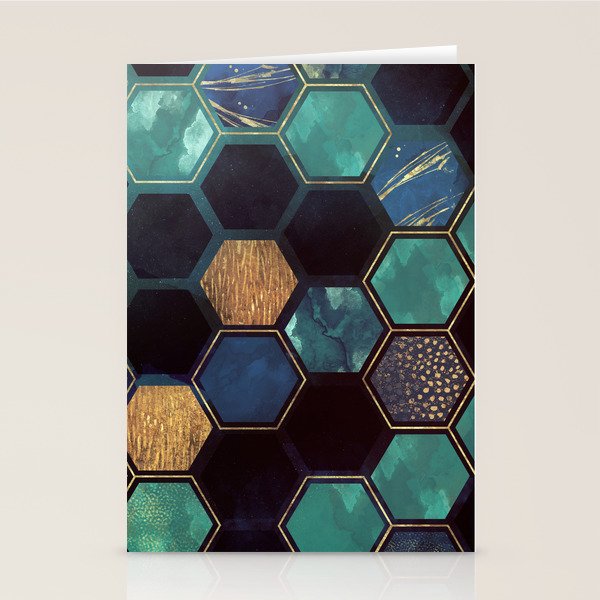 Blue & Gold Stationery Card Gallery Image 1