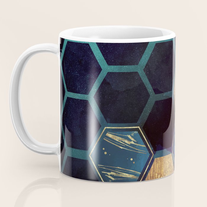 Blue & Gold Coffee Mug Gallery Image 3