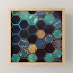 Blue & Gold Mini Art Print Gallery Image 1