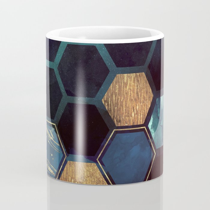 Blue & Gold Coffee Mug Gallery Image 4