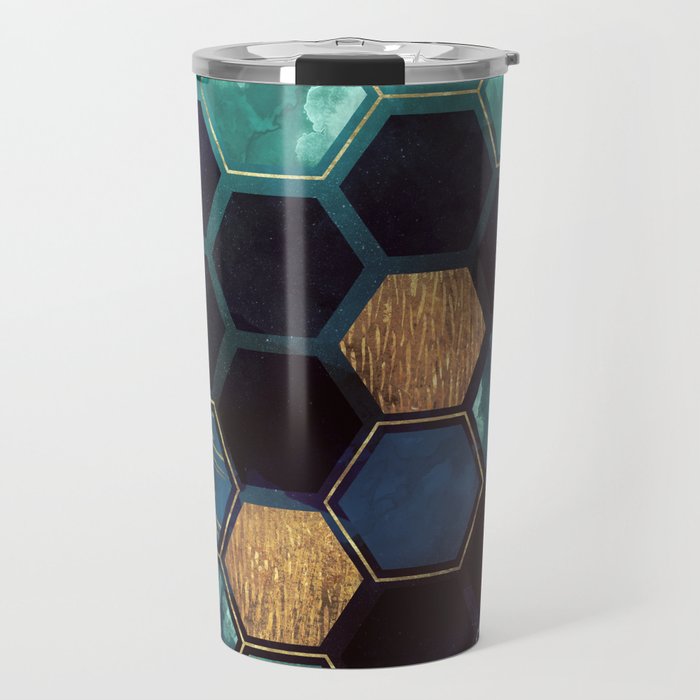 Blue & Gold Travel Mug Gallery Image 1
