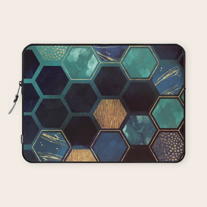 Blue & Gold Laptop Sleeve Gallery Image 1