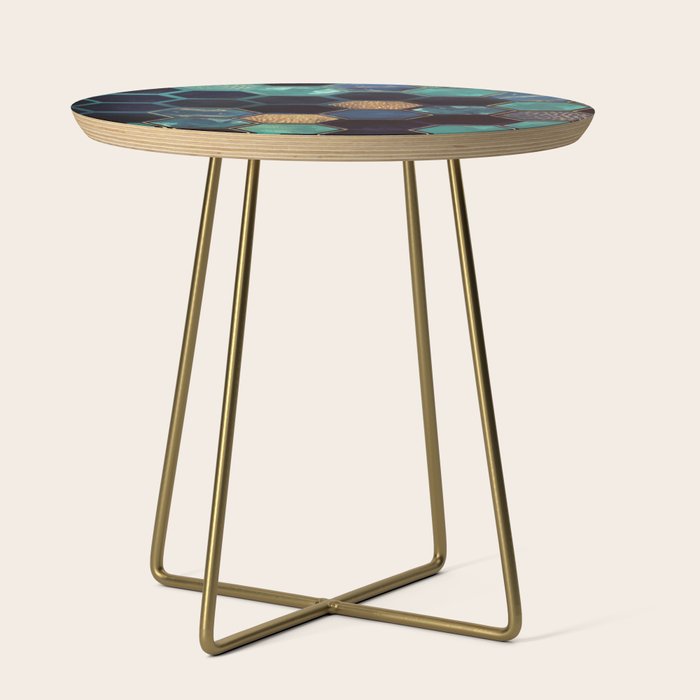 Blue & Gold Side Table Gallery Image 1