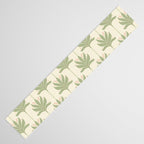 Shaker Palm Motif in Sage and Linen Table Runner Gallery Image 3