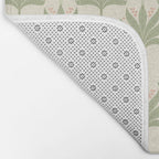 Shaker Palm Motif in Sage and Linen Bath Mat Gallery Image 2