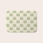 Shaker Palm Motif in Sage and Linen Bath Mat Gallery Image 1