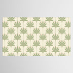 Shaker Palm Motif in Sage and Linen Tablecloth Gallery Image 2