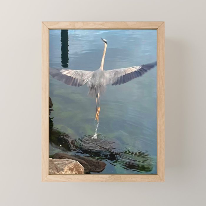 The Mystic (Great Blue Heron) Mini Art Print Gallery Image 1