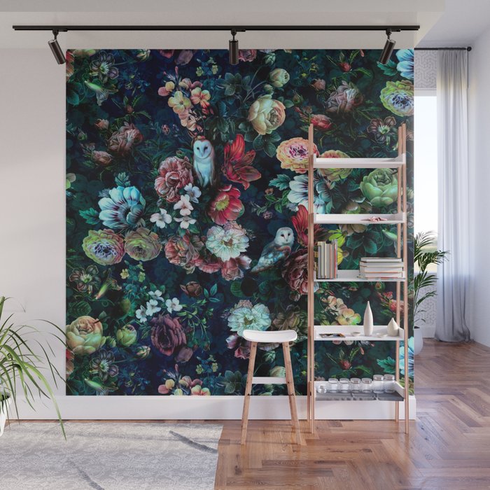 Night Garden Owls Wall Mural Gallery Image 1