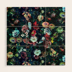 Night Garden Owls Wood Wall Art Gallery Image 1