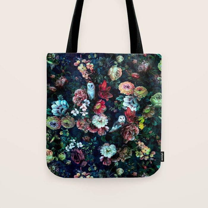 Night Garden Owls Tote Bag Gallery Image 1