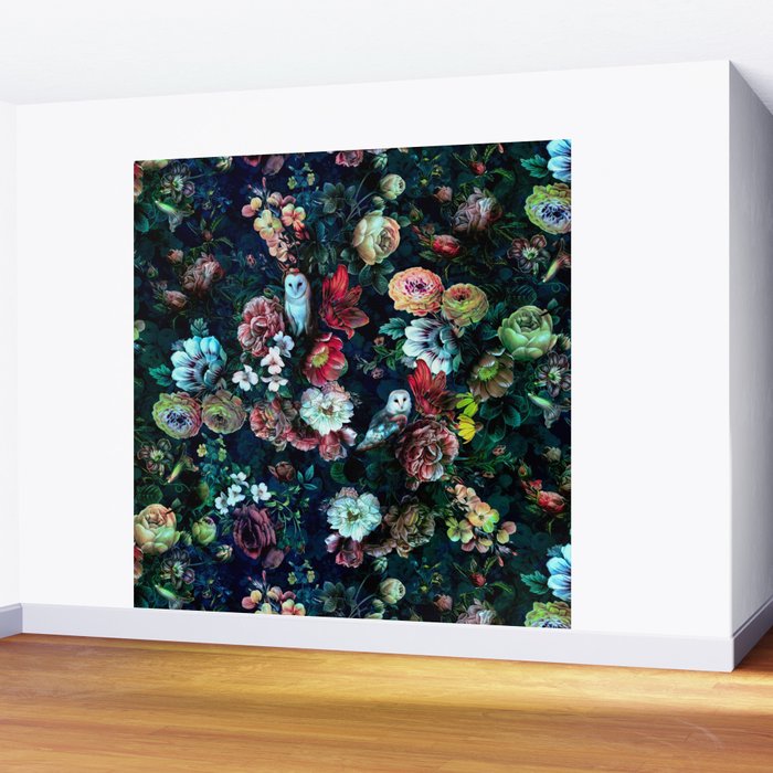 Night Garden Owls Wall Mural Gallery Image 2