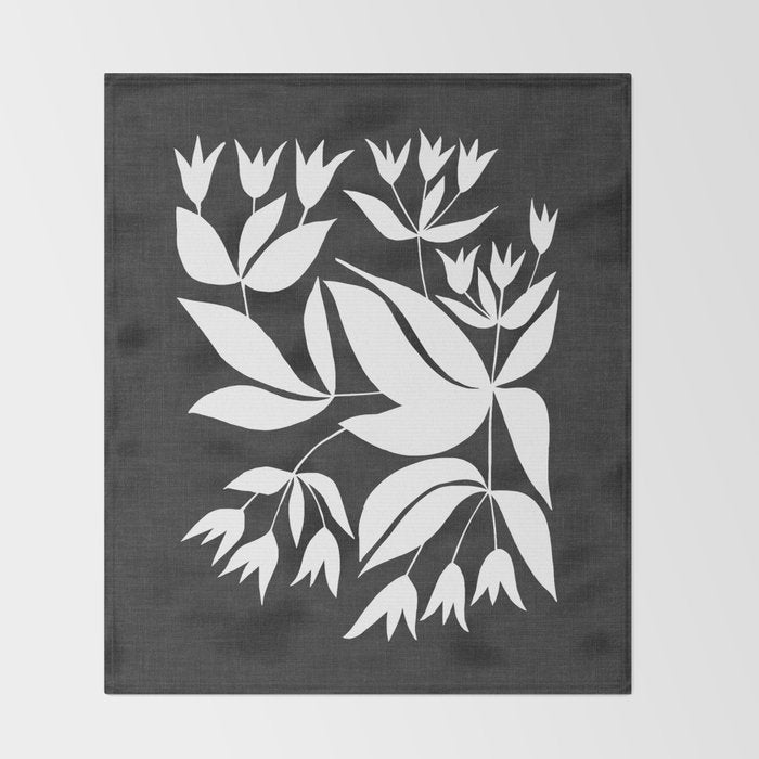 Vining Bell Flower ii Throw Blanket Gallery Image 2