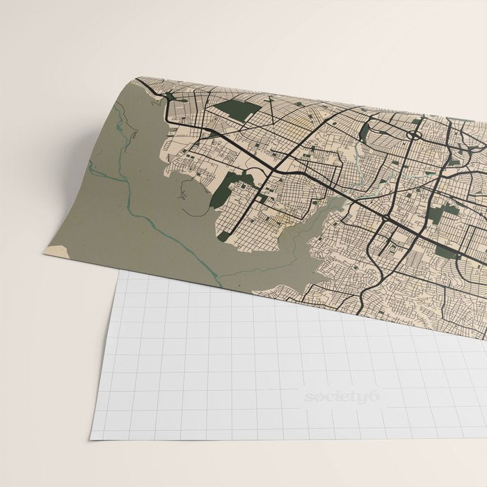 Guadalajara City Map of Jalisco, Mexico - Vintage Wrapping Paper Gallery Image 2