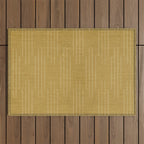 Minimalist, Boho, Line Art in Yellow Outdoor Rug Gallery Image 1