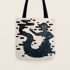 Space Mermaid Tote Bag Gallery Image 1