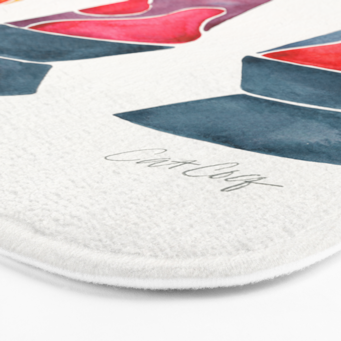 Retro Vibes - Warm Palette Bath Mat Gallery Image 3