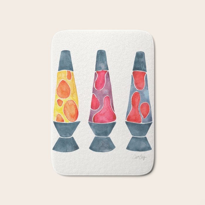 Retro Vibes - Warm Palette Bath Mat Gallery Image 1