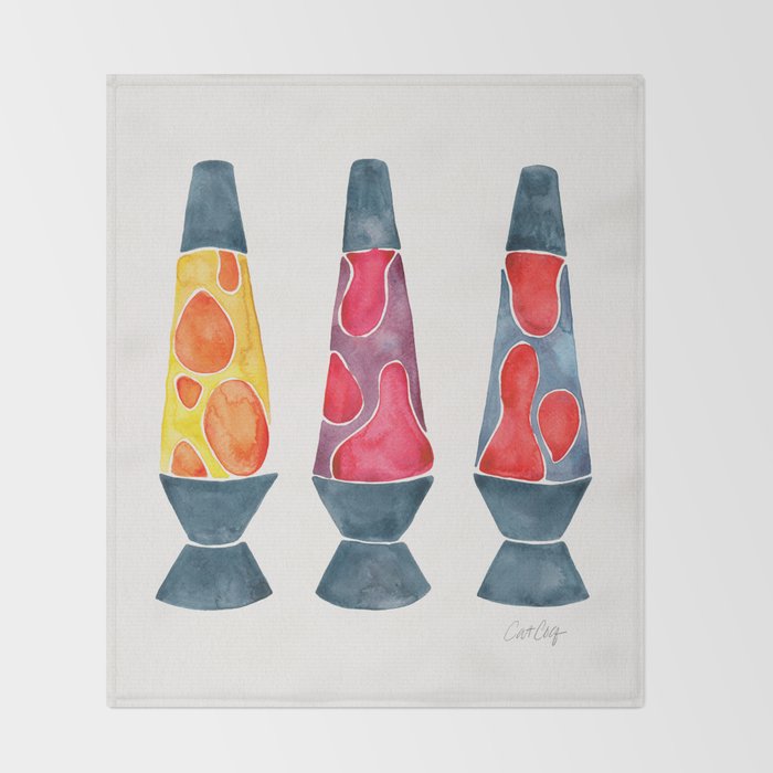 Retro Vibes - Warm Palette Throw Blanket Gallery Image 2