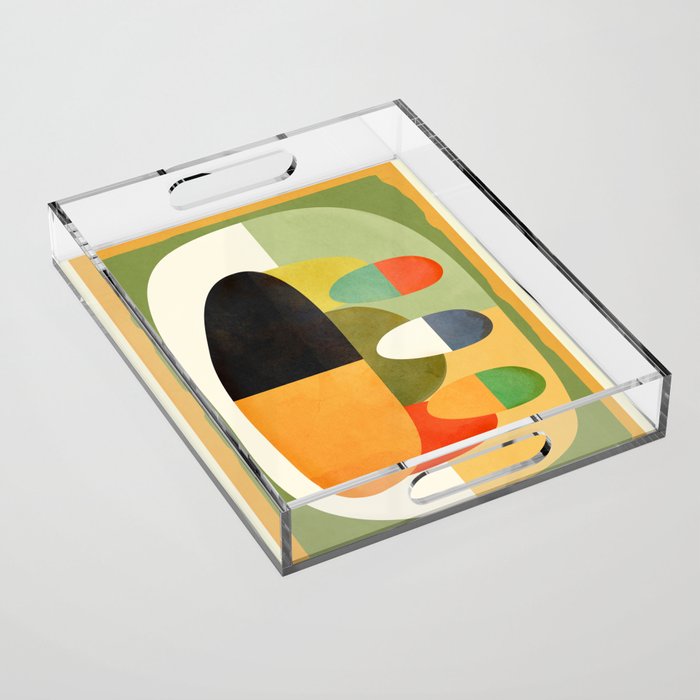 Modern Abstract Geometric Art 26 Acrylic Tray Gallery Image 1