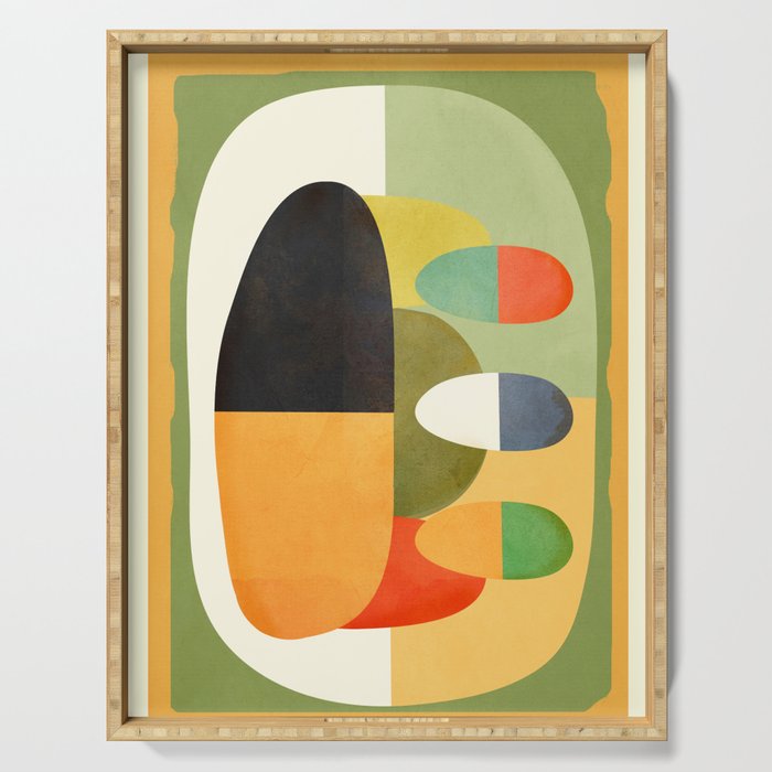 Modern Abstract Geometric Art 26 Serving Tray Gallery Image 1