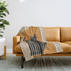 Abstract Black Cats Throw Blanket Gallery Image 1